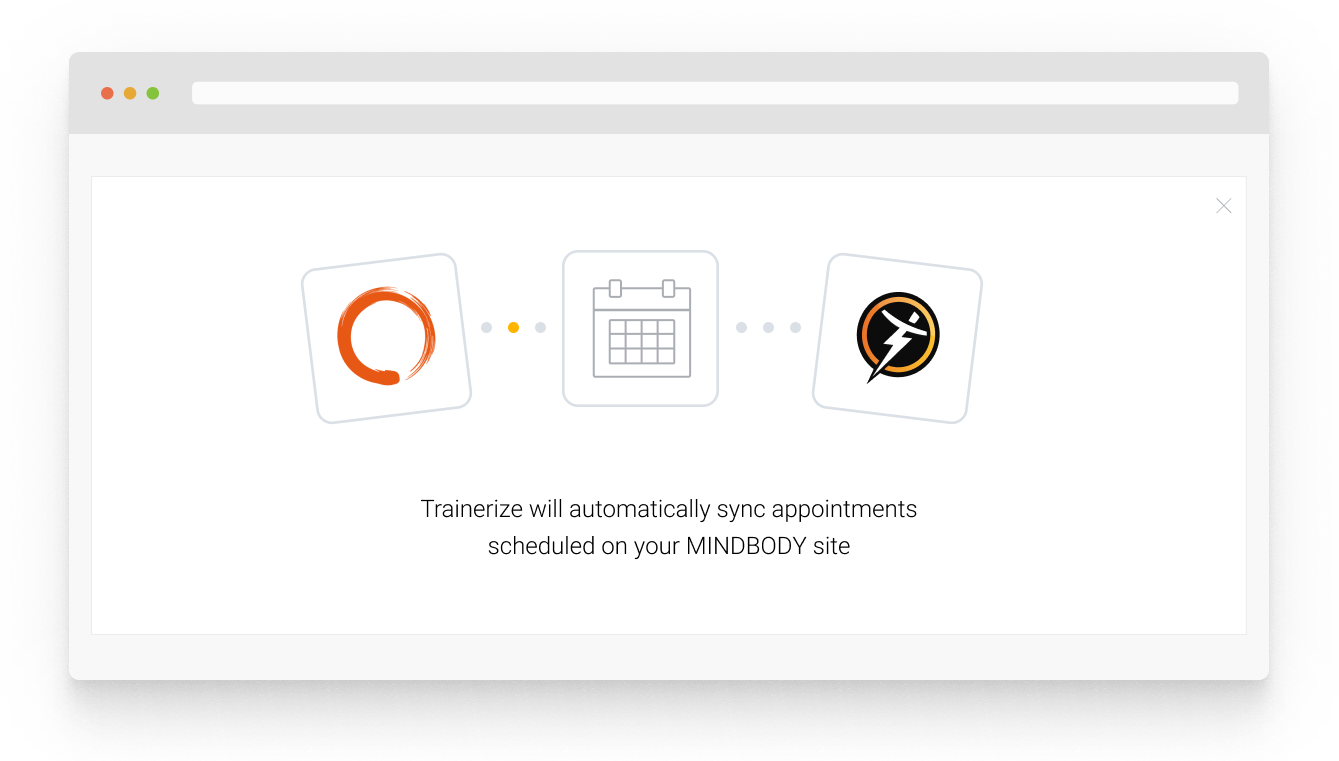 Mindbody Appointment Sync Pop-up